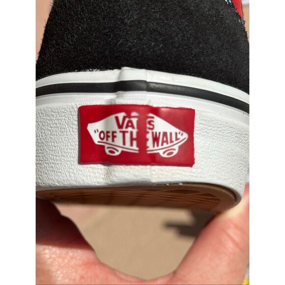 Vans Knu Skool Skate Shoe - Black / Red, Yellow Flame Size 4 - Picture 7 of 10